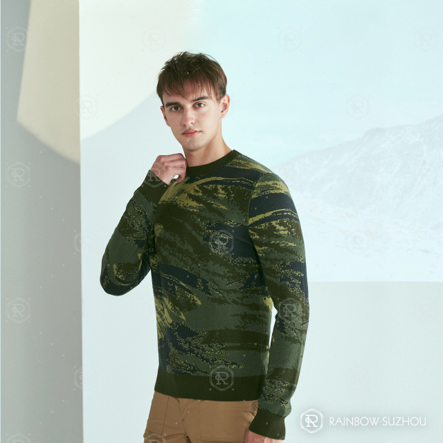 Jersey de jacquard de lana merino