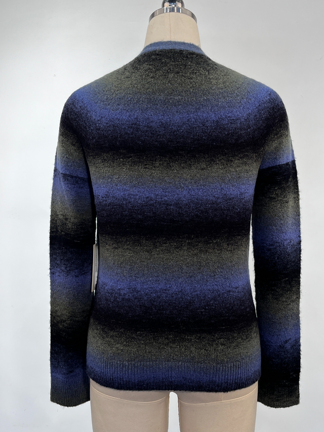Nahtlose Strickjacke mit Farbverlauf 