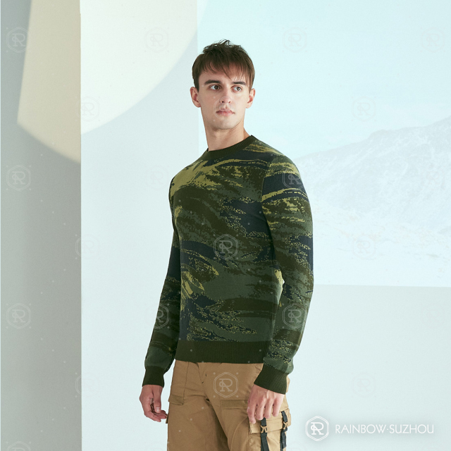 Jersey de jacquard de lana merino