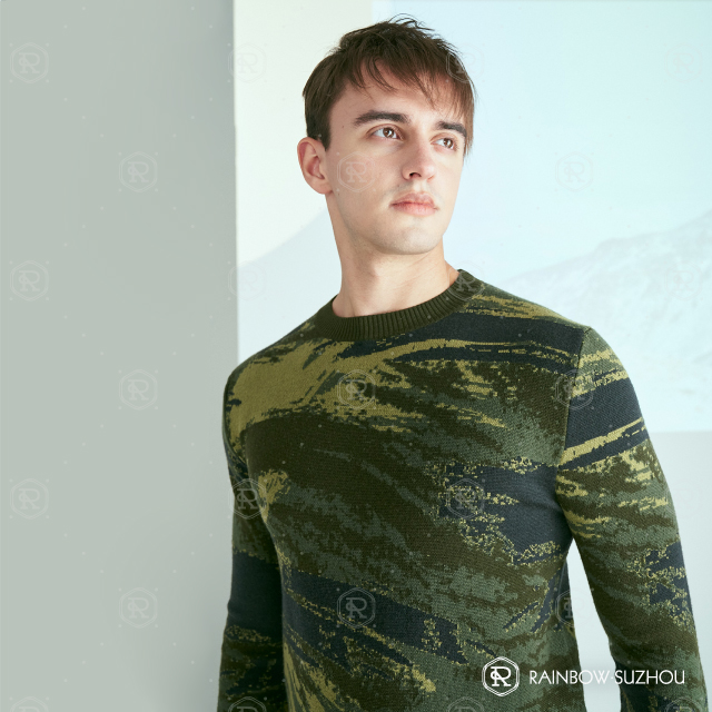 Jersey de jacquard de lana merino