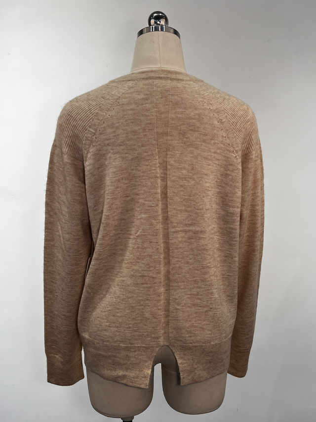 Pull sans couture &agrave; &eacute;paules tombantes